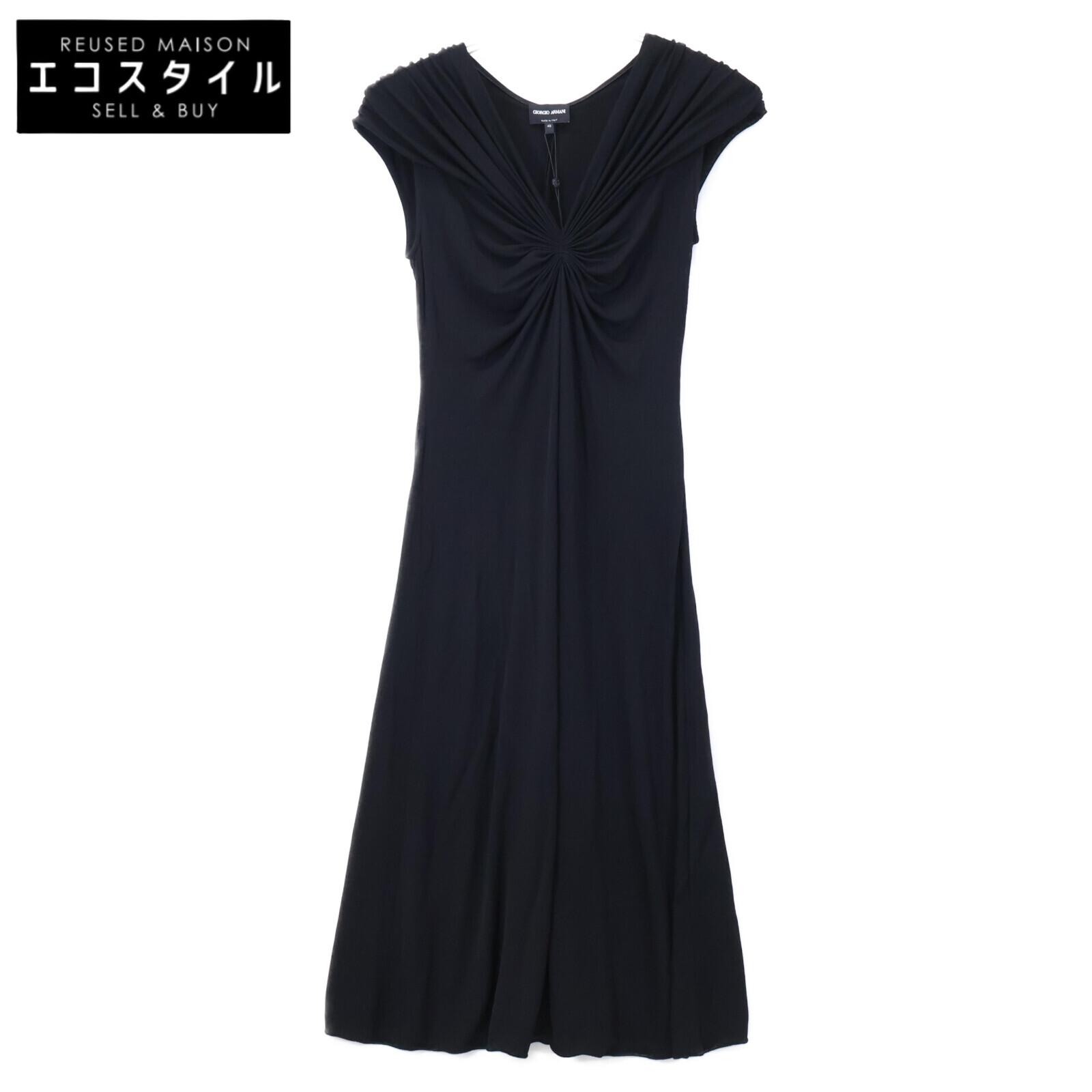 

GIORGIO ARMANI 3KAA71 AJZWZ 20 Years Drape Sleeveless Dress dress 40 blackUsed
