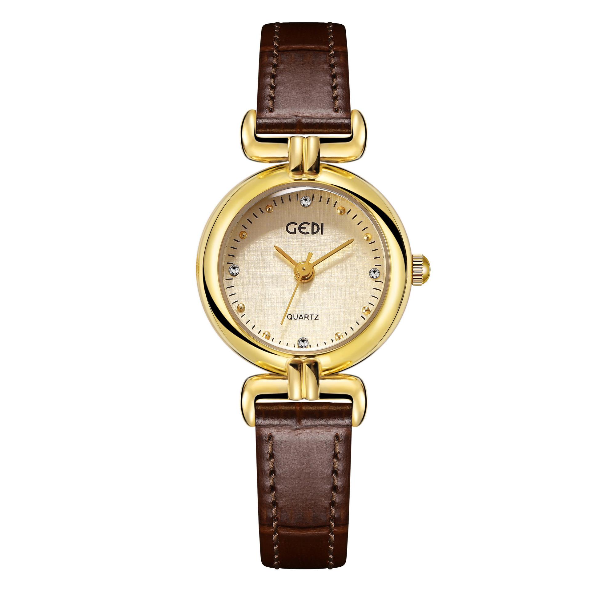 

Новые легкие роскошные компактные женские кварцевые часы в стиле ниши, простые студенческие модные часы на пояс