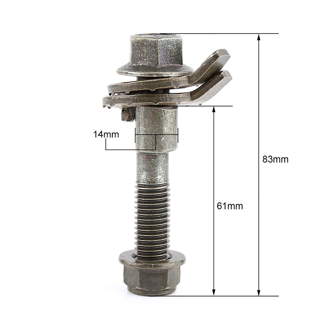 4pcs 14mm Steel Adjustable Camber Bolt Kit for Vehicle Wheel Alignment Camber Correction Cam Bolt Set