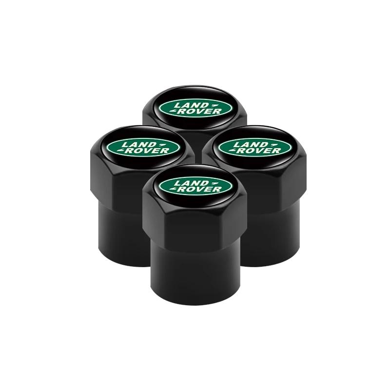 4Pcs Aluminum Alloy Car Tire Cap Stylish Car Logo Wheel Valve Caps for Land Rover Range Rover Discovery Guardian 4 Freelander 2 NG6