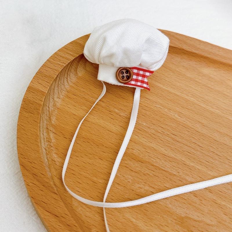 

Кукольная шляпа шеф-повара для 15-17 см Ropa Labubu и 10 см хлопковой куклы, декоративная мини-шляпа