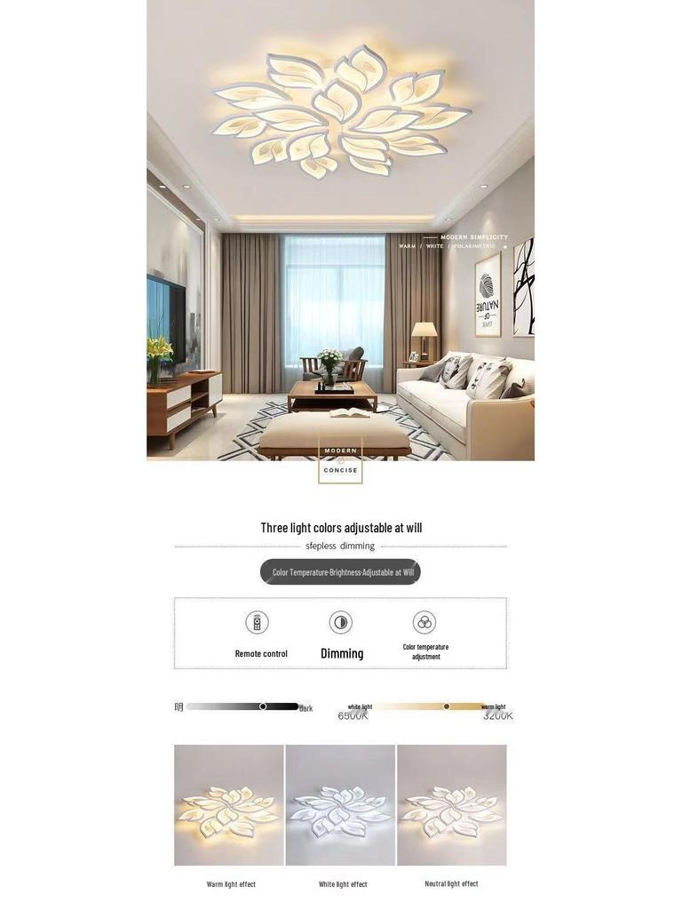 Elegant Modern LED Nordic Ceiling Lamp for Living Room, Bedroom, and Restaurant