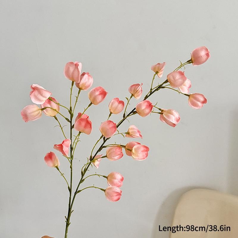 Artificial Physalis Flower Bouquet Room Decor Pink Flower Fruit Tree Wedding Party Decor Aesthetic Art Simulation Flowers