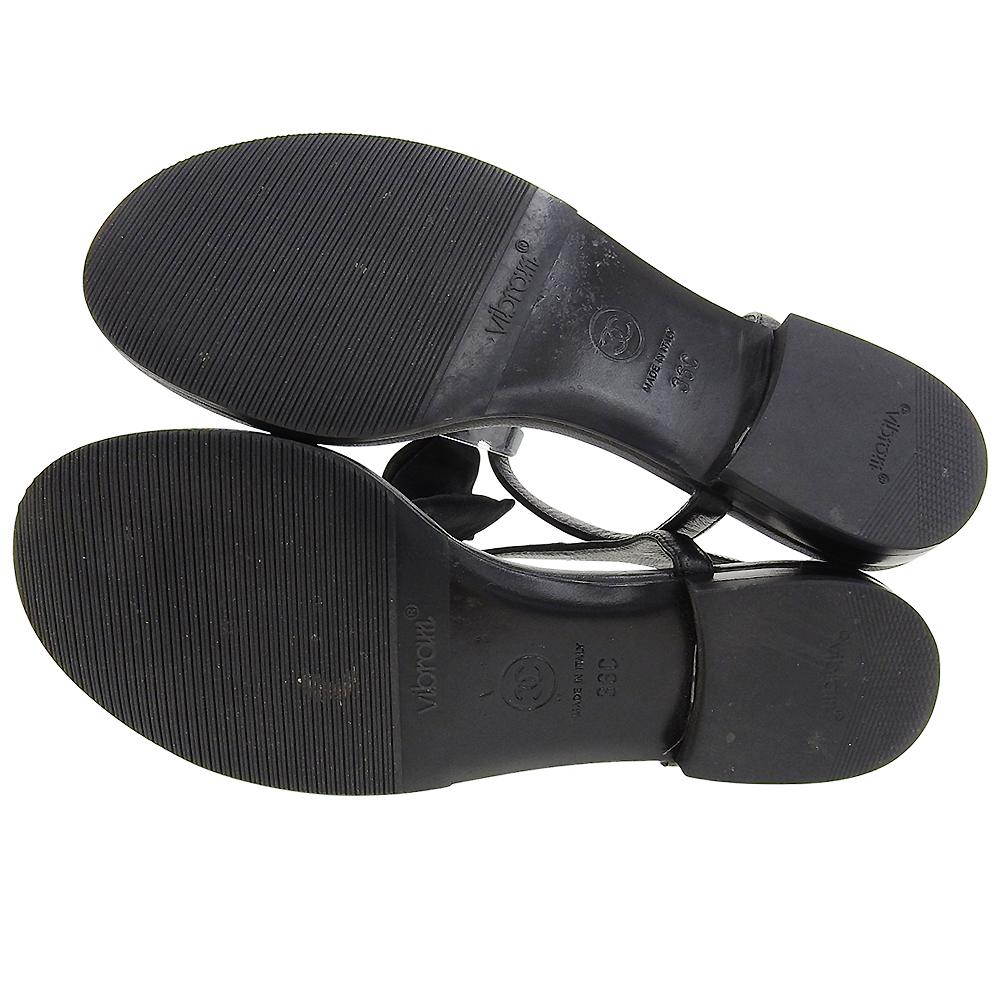 Chanel Excellent Condition Matelasse Sole CC Logos Rhinestone Ribbon Chain Flat Sandals, Women's, Black, Size 36C, G36352Y54201 Shoes 36C blackUsed