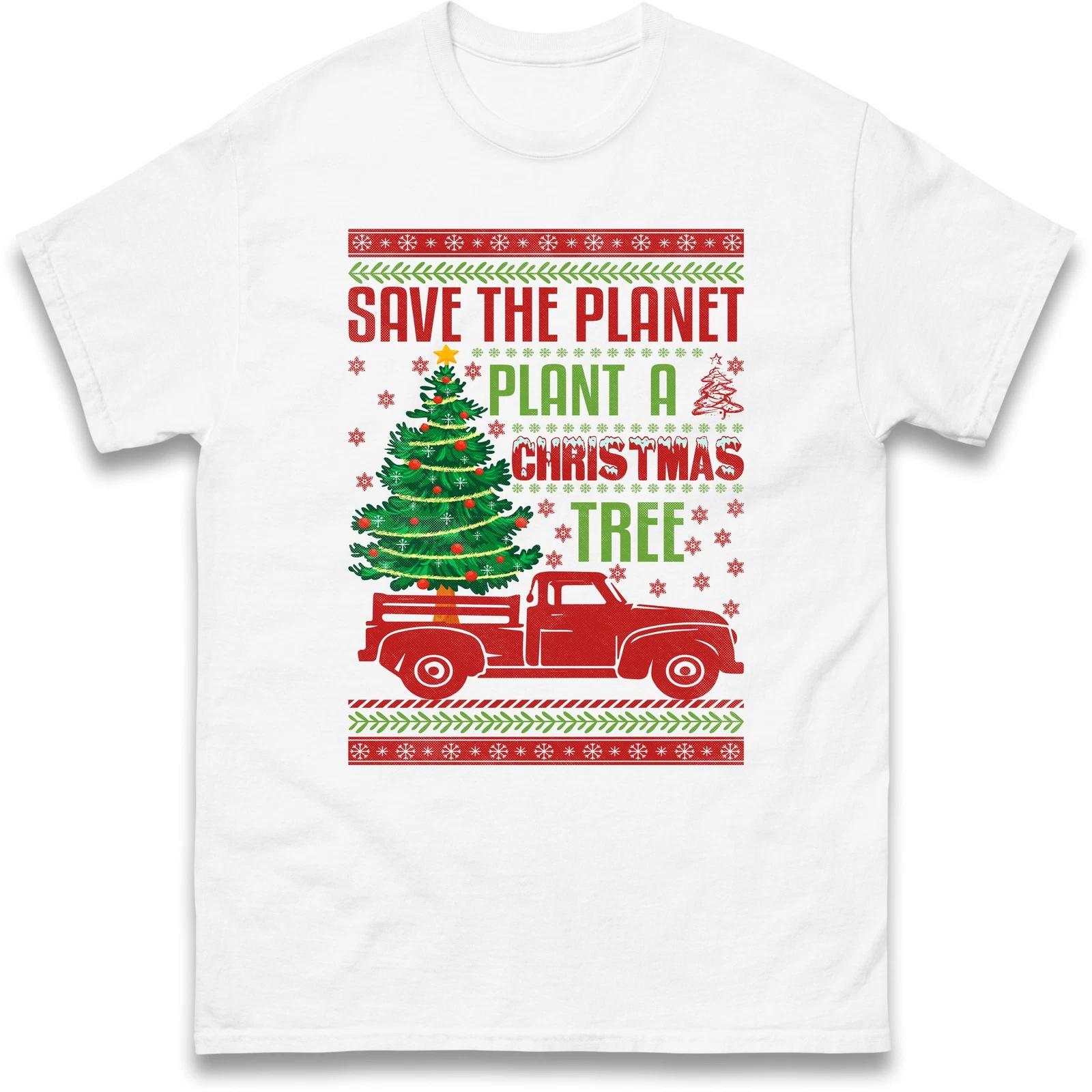 Save A Planet Plant A Christmas Tree T Shirt,Merry Christmas Planting Awareness L