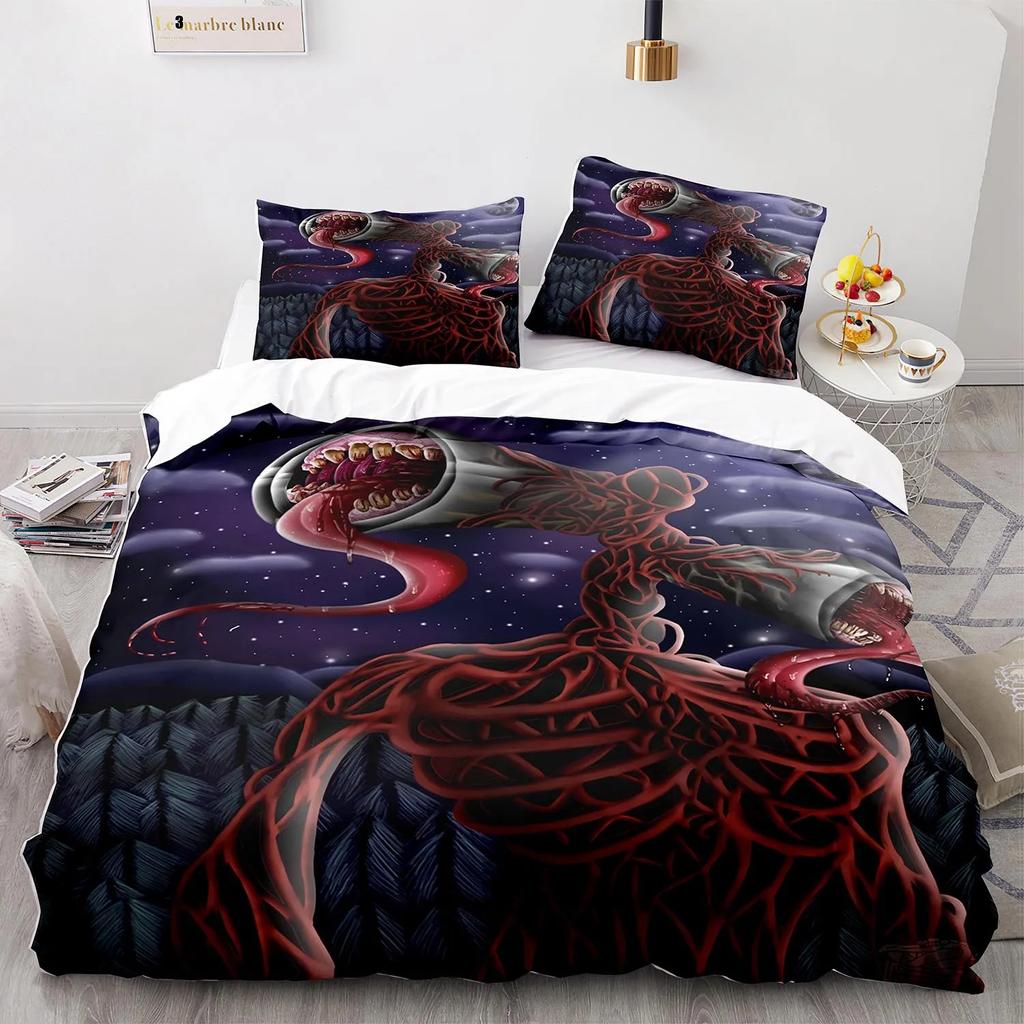 Povlečení na hlavu Siréna Single Twin Full Queen King Size Siréna Head Bed Set Sady přikrývek pro děti do ložnice pro děti 3D tisk 001
