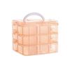 Transparenter tragbarer großer Schmuck-Organizer, abnehmbare Gitter, Schmuckaufbewahrung, Ringe, Halsketten, Box, Behälter, Fall, Display, YIY