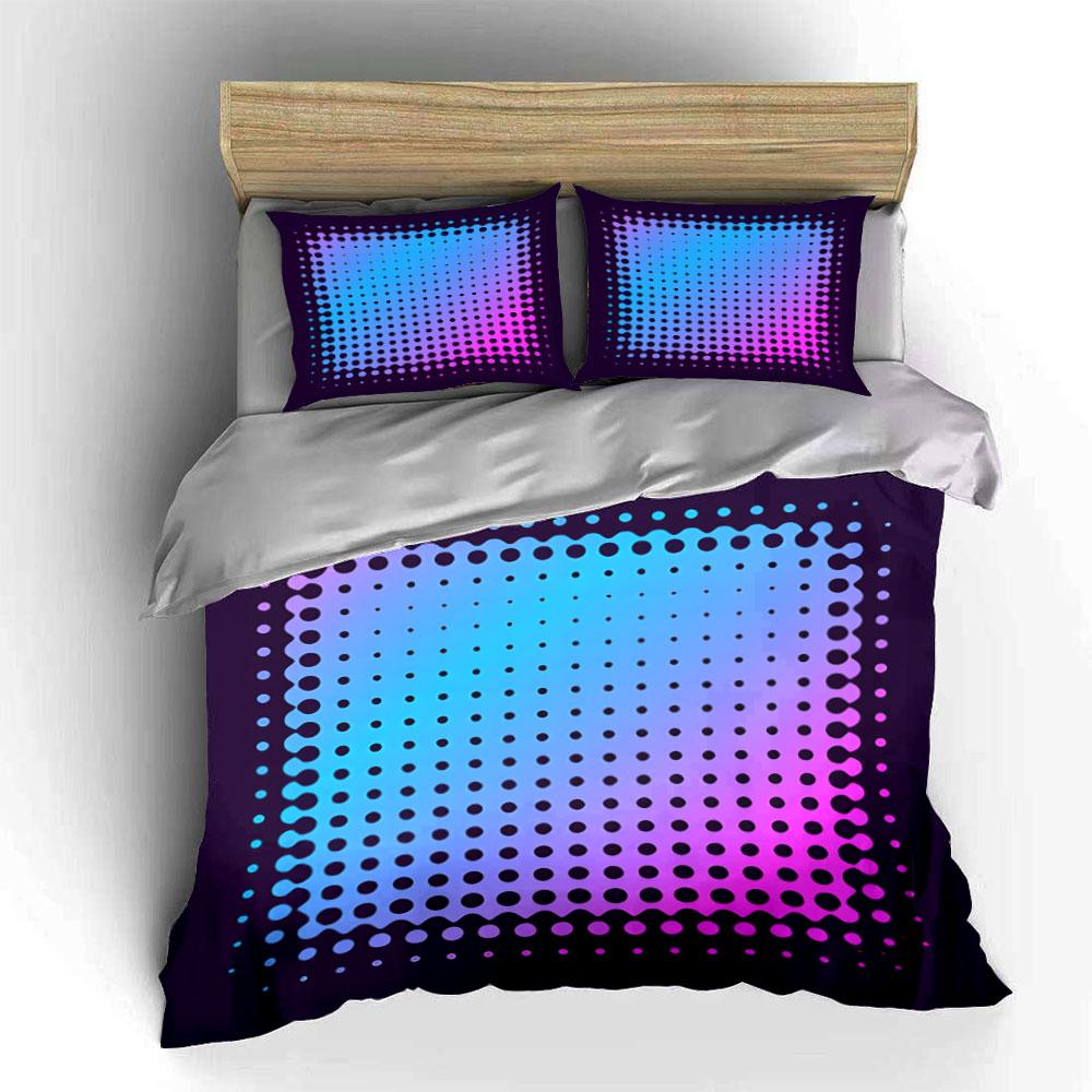 "Geometric Gradient Art Decor Set" Bedding Set with 1 Duvet Cover 2 Pillowcases Single Double King Queen, Gift