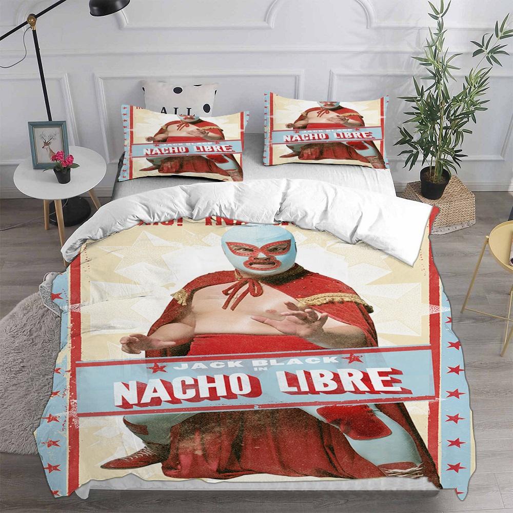 Nacho Libre Bedding Sets Comforter Quilt Bed Cover Duvet Cover Pillow Case 2-3 Pieces Sets Kids Adult Size Bedroom Decoration