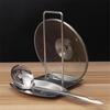 Stainless Steel Detachable Shelf Spoon Holder Pot Lid Holder Home Non Perforated Desktop Drain Tray Holder Kitchen Storage Rack