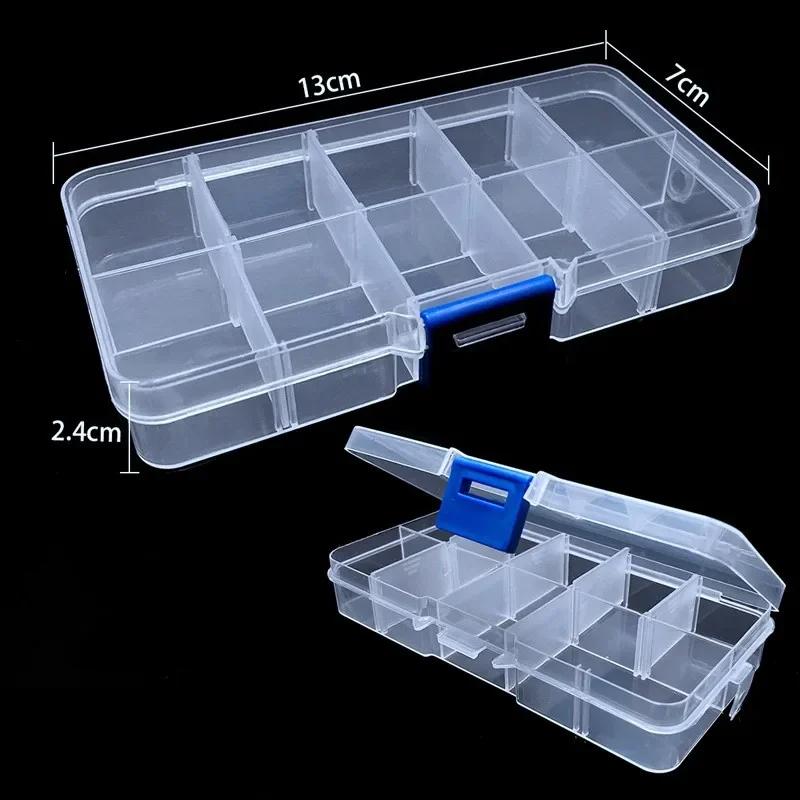 8 Style Transparent Plastic Storage Jewelry Box Compartment Adjustable Container Storage Boxes Beads Ring Earring Organizer Case
