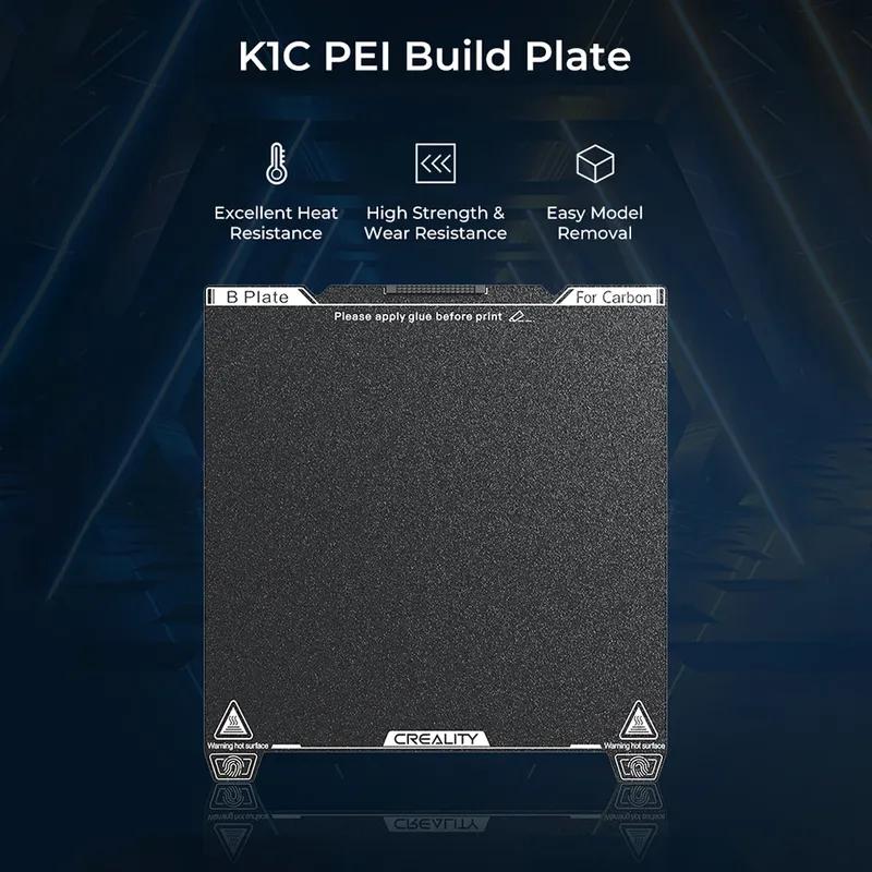 Creality Official original K1C PEI Build Plate Without Soft Magnetic Sticker 235x235mm K1C Printing Plateform Board Frosted
