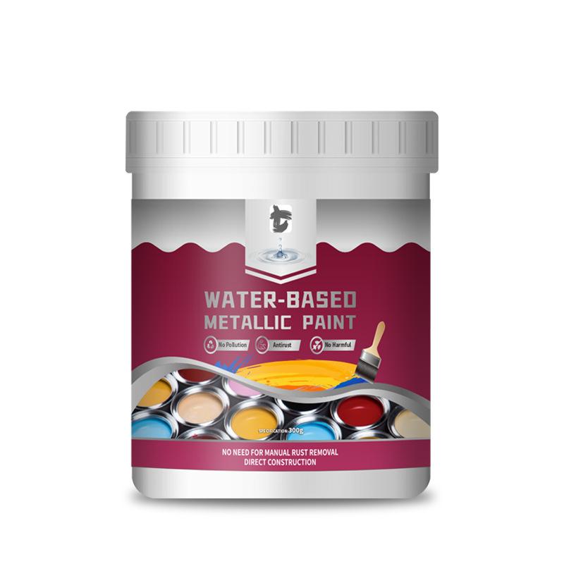Vernice Metallizzata a Base d'Acqua per Conversione Ruggine Vernice Antiruggine per Strutture in Ferro Grigliati Ristrutturazione e Cambio Colore Vernice