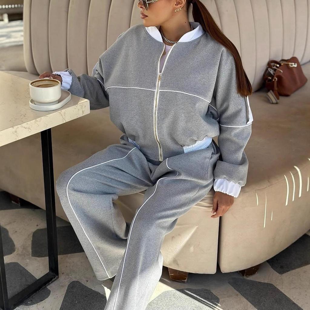 2025 Autumn Women's European Style Cardigan & Pants Two-Piece