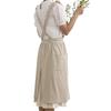 Korean Style Ruffle Lace Waterproof Apron with Flutter Sleeves for Baking