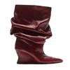 European And American Women's Fashion Sexy Ankle Boots Ladies High Quality Pointed Toe Sloping Heel Stacking Boots