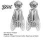 Floral Embellishment Necklace Angel Pendant Tranquil Winged Design with Mysterious