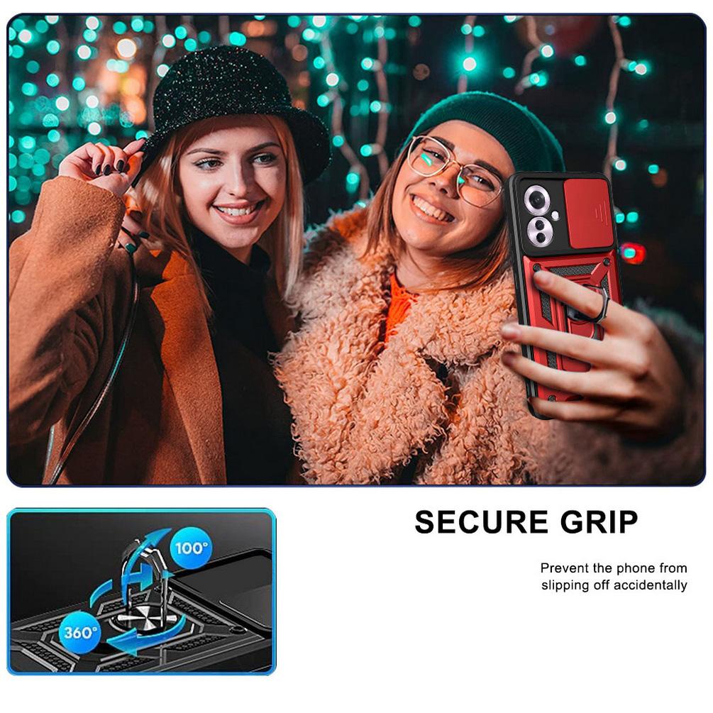 Camera Protect Case for Reno 11F 11 Pro 10 Pro Reno 8T 8 Pro + 7 Pro 7Z 6 6Z 5 OPPO Find X5 Lite Armor Hybrid Ring Cover