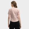 Fila Original Dopamine Fashion Trendy Comfortable Simple Foxy Girl T-Shirt Knitted Short Sleeve Women Tops Rose-Deep-Pink F11W529120FPK