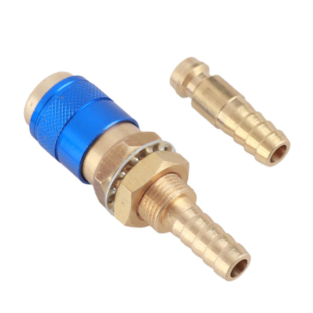 8mm Torch Hose Adapter Brass Connector Quick Coupler Fitting Kit for MIG TIG Welding