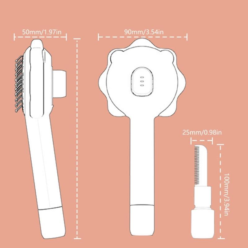 Cats Grooming Brush Comb for Remove Loose Hair Dematting Deshedding Brush Massaging Brush Rake Comb Deshedding Tool