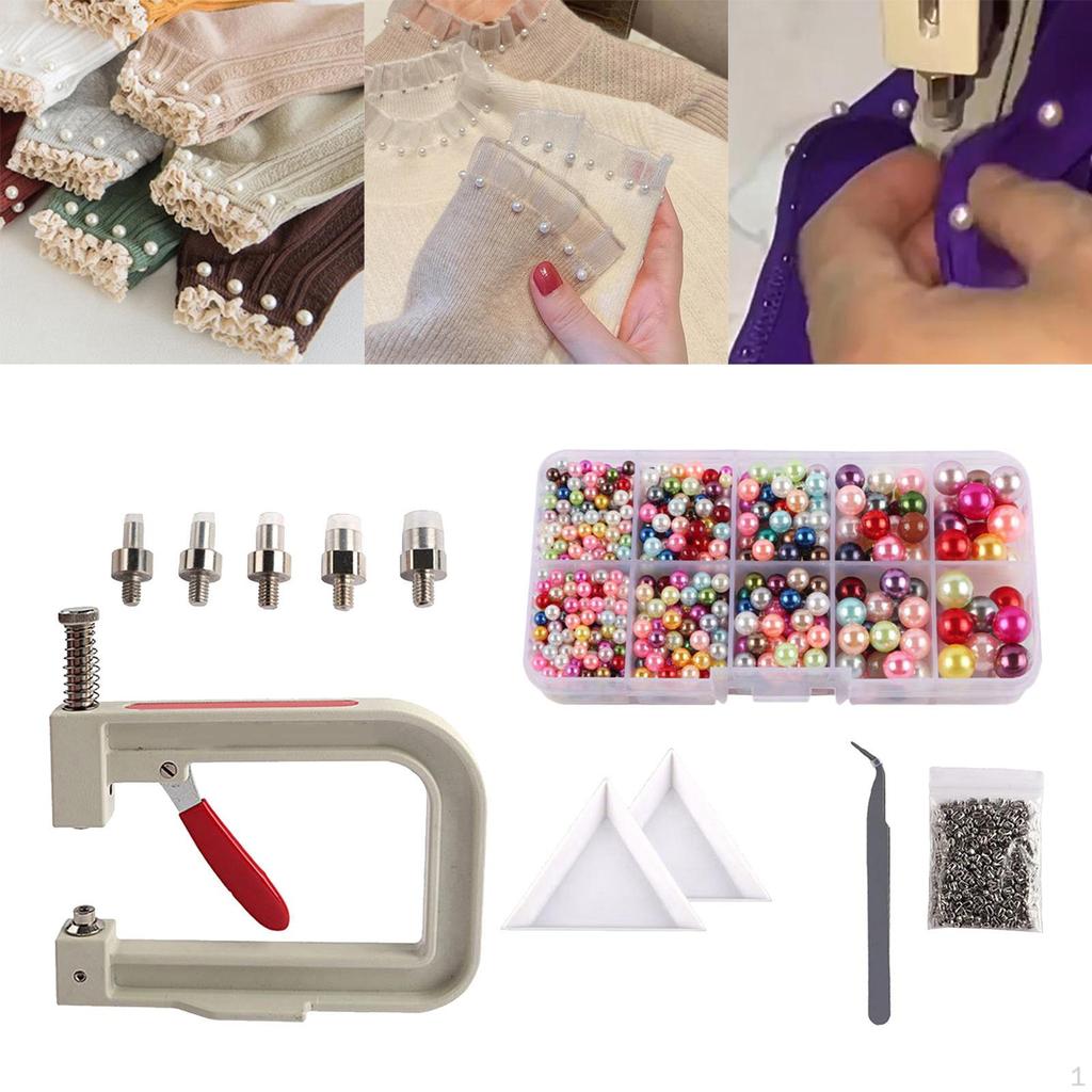Hand Press Pearl Setter Tool Beads Punching Machine Handmade Setting