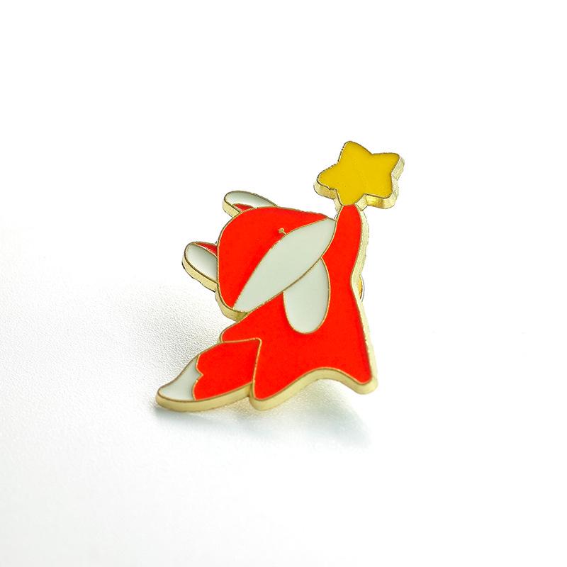 Cute Cartoon Metal Brooch - Trendy Fashion Accessory