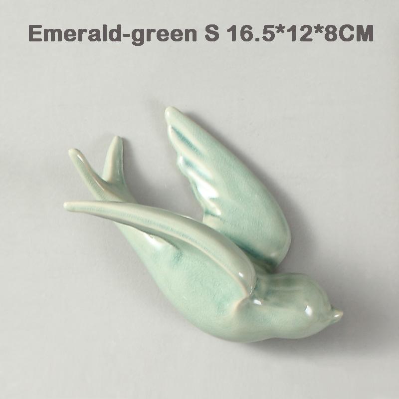 1 szt. Skandynawska ceramiczna rzeźba ptaka 3D dekoracje ścienne sztuka ptaki rzeźba do zawieszenia na ścianie figurka zwierzęcia styl europejski ozdoby do domu