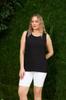 Women's Style Big Size T-Shirt Plus Size Green Undershirt With Pearl Stone Detail