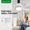 Uzaktan Kumandalı Soketli Fanlı Lamba LED E26/E27+B22 Işıklı Küçük Tavan Vantilatörü Mutfak Yatak Odası Küçük Oda için Vida Fan
