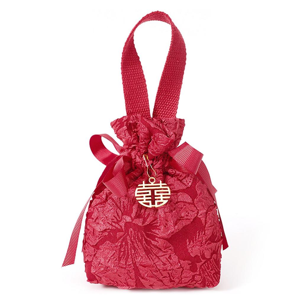 1PC Fabric Bag Traditional Chinese Wedding Drawstring Candy Gifts Packaging Bag For Wedding Birthday Party Decor Jewelry Pouches