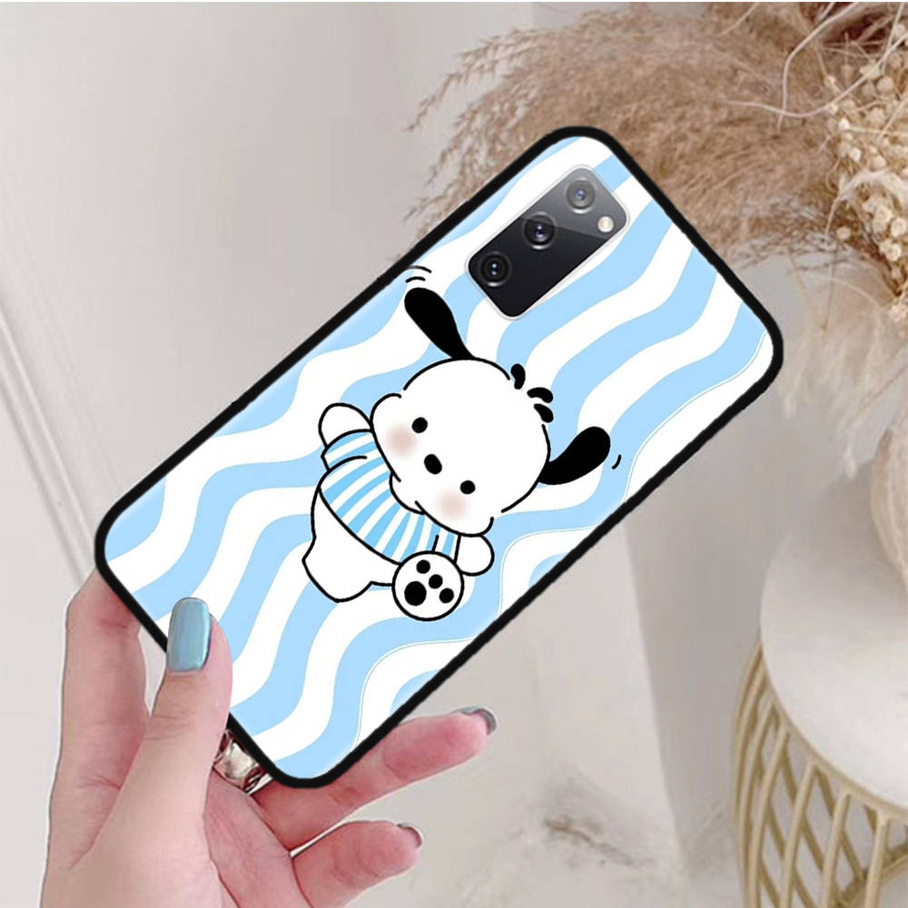 

Черный чехол для iPhone 16 15 Plus 14 13 12 11 Pro 8 6 SE XR XS Max P30 Nova 5T Y5P Y6 Y7 Y8P Y9 Realme C30 C33 C31 L-29 Cute Pochacco Huawei Y7 2019 пламенный