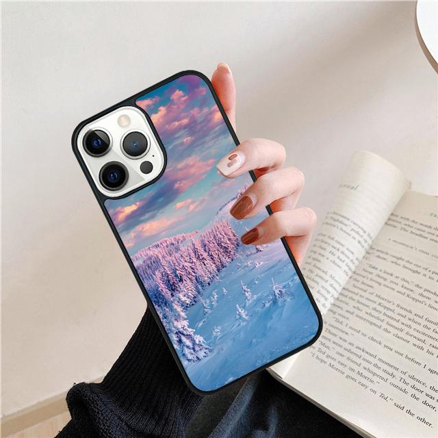 Winterlandschaft Handyhülle Cover Für iPhone 17 Air 15 16e 14 13 12 Pro Max 11 Pro Max Plus Hülle Schale
