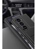 Samsung Z Fold 6 Card Holder Stand Case - Premium Leather with Film Integrated Protection