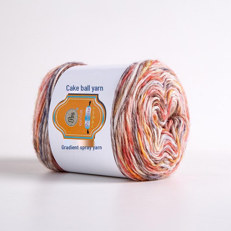 Hand-Dyed Rainbow Flock Yarn for DIY Knitting – Perfect for Scarves, Hats & Sweaters