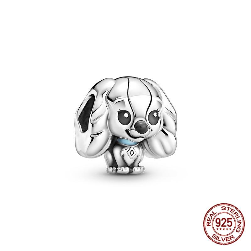 Echtes Sterlingsilber Dumbo Auf der Flucht Prinzessin Charms Perlenarmband Passend für Armband DIY Schmuckherstellung Geschenk für Frauen