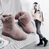 Annual thick velvet snow boots cold-proof and warm medium tube shoes piled thickened non-slip cotton shoes autumn and winter