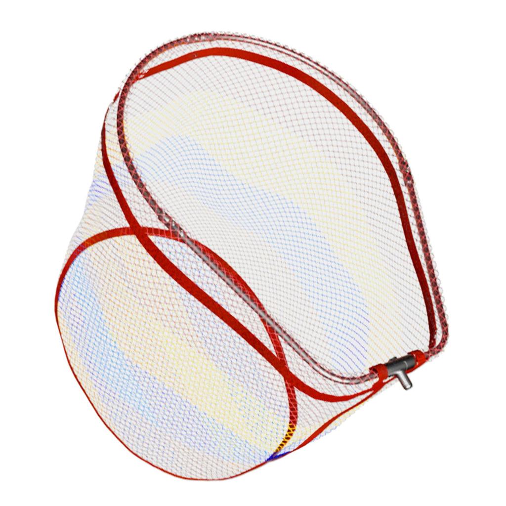 CHEUNG WIN Landing Net, Rubber-Coated Net with Oval Frame, Foldable, Compact, Large Landing Net for Sea Fishing and Boat Fishing, PVC, Medium