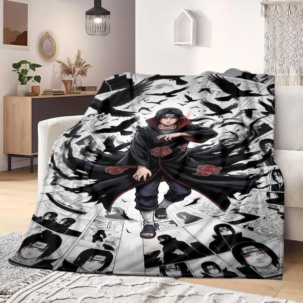 Naruto Anime Tryckt Filt Varm Bekväm Flanellfilt Lämplig för Sovrum, Soffor, Sängar, Stolar, Picknicks, Resor