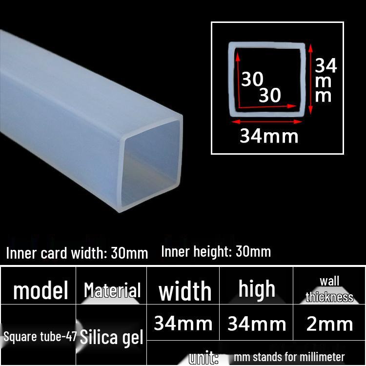 High-Temperature Resistant Silicone Square Tubing: Durable, Customizable, Aging-Resistant Rubber Sheath and Hollow Sealing Strip.