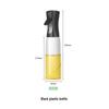 Glass Oil Sprayer for Kitchen and Air Fryer - Food Grade, Thickened PET Atomizing Bottle