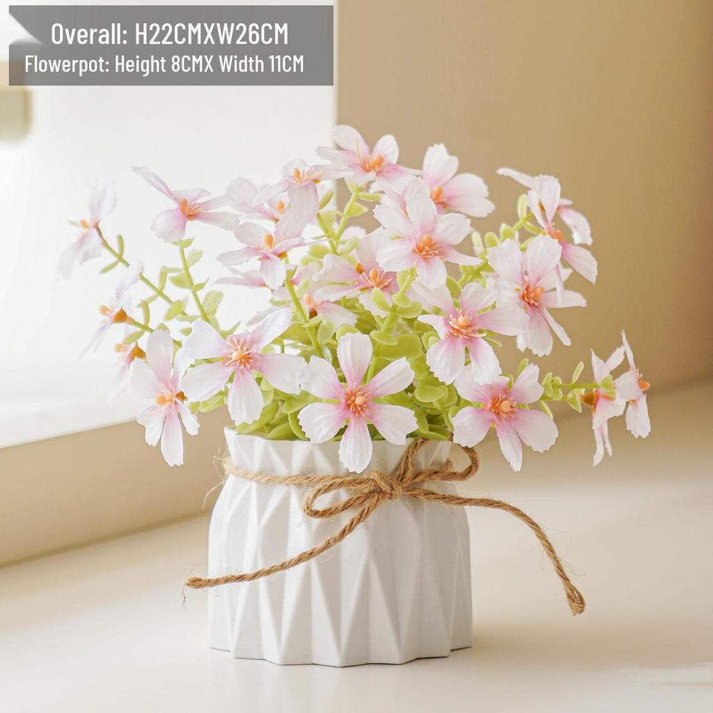 Artificial Flowers Desktop Ornament for Living Room and Dining Table Decoration