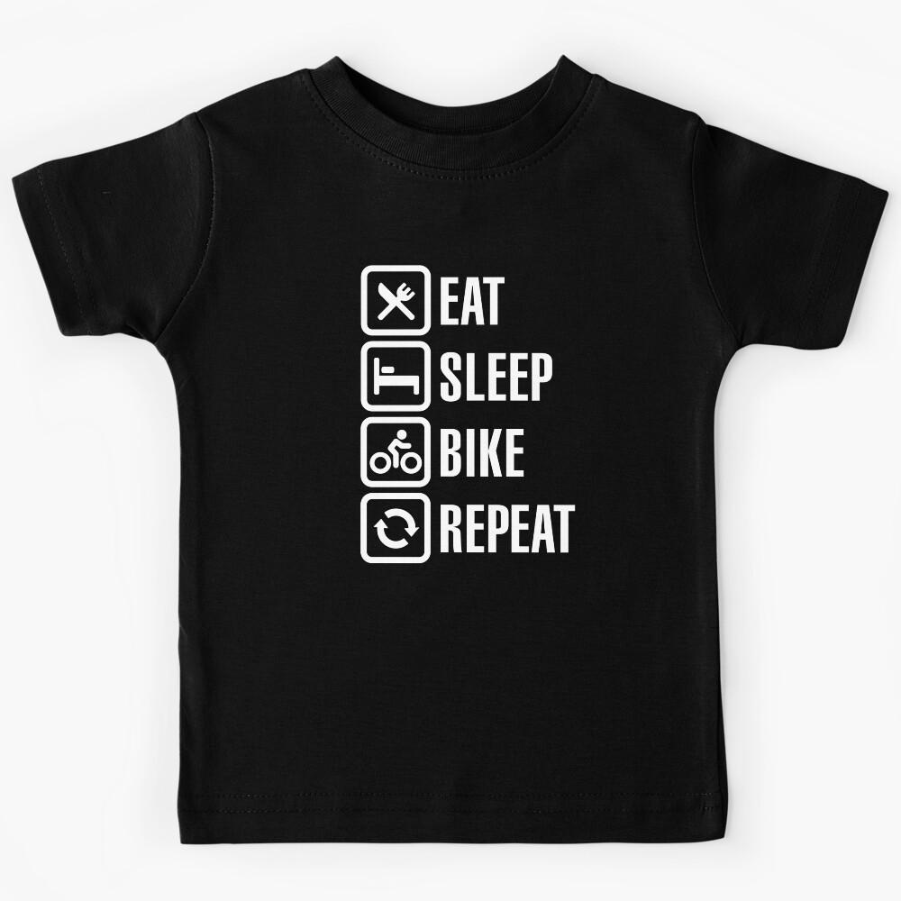 Eat, sleep, bike, repeat Kids T-Shirt 130