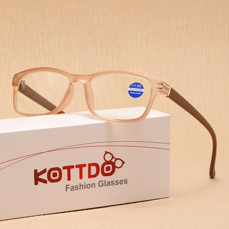 

Квадратные очки для чтения для мужчин, оптические линзы, пресбиопия, женщины, матовые загарные очки для дальнозоркости, анти-синий свет, очки+1,0 +1,5 +2,0 +2,5 +4.0 коричневый