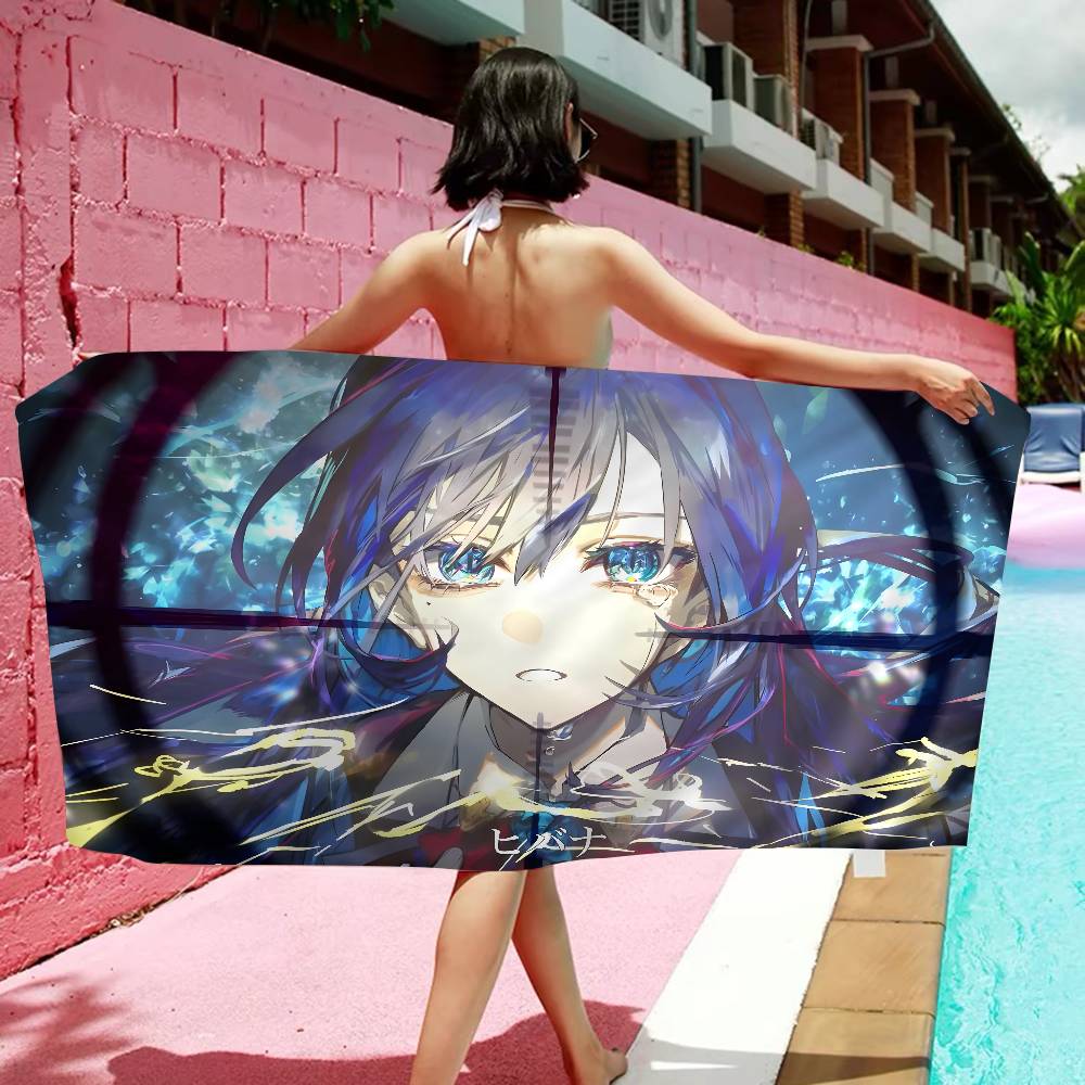 Singer Japaneses Ado Anime Beach Swimming Towel Soft Absorbent Washcloth Children's Gifts For Kids Travel Camping Gym