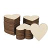 Wooden Hearts 50/100pcs Unfinished Wood Hearts Blank Wooden Cutouts Ornaments Natural Wood Pieces for Christmas Craft Projects