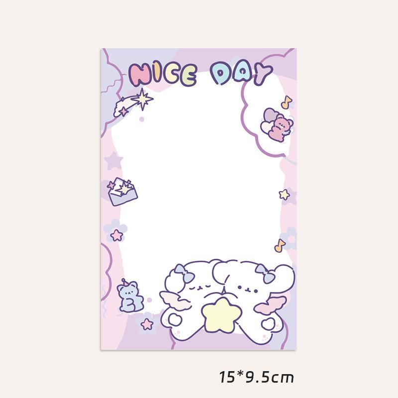 10PCS Kawaii Cartoon Summer Puppy Card Head Card Back Opp Bag Cute Kpop Star 3 Inch Photo Card DIY Decor Packing Material