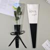 50Pcs Transparent Flower Packaging Bag Love Single Rose Sleeves Creative Bouquet Wrapper  Wedding