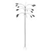 Metal Wind Spinner Wind Sculpture Rustproof Waterproof Heavy Duty Falling Foliage Kinetic Copper Triple Spinner for Outdoor Garden