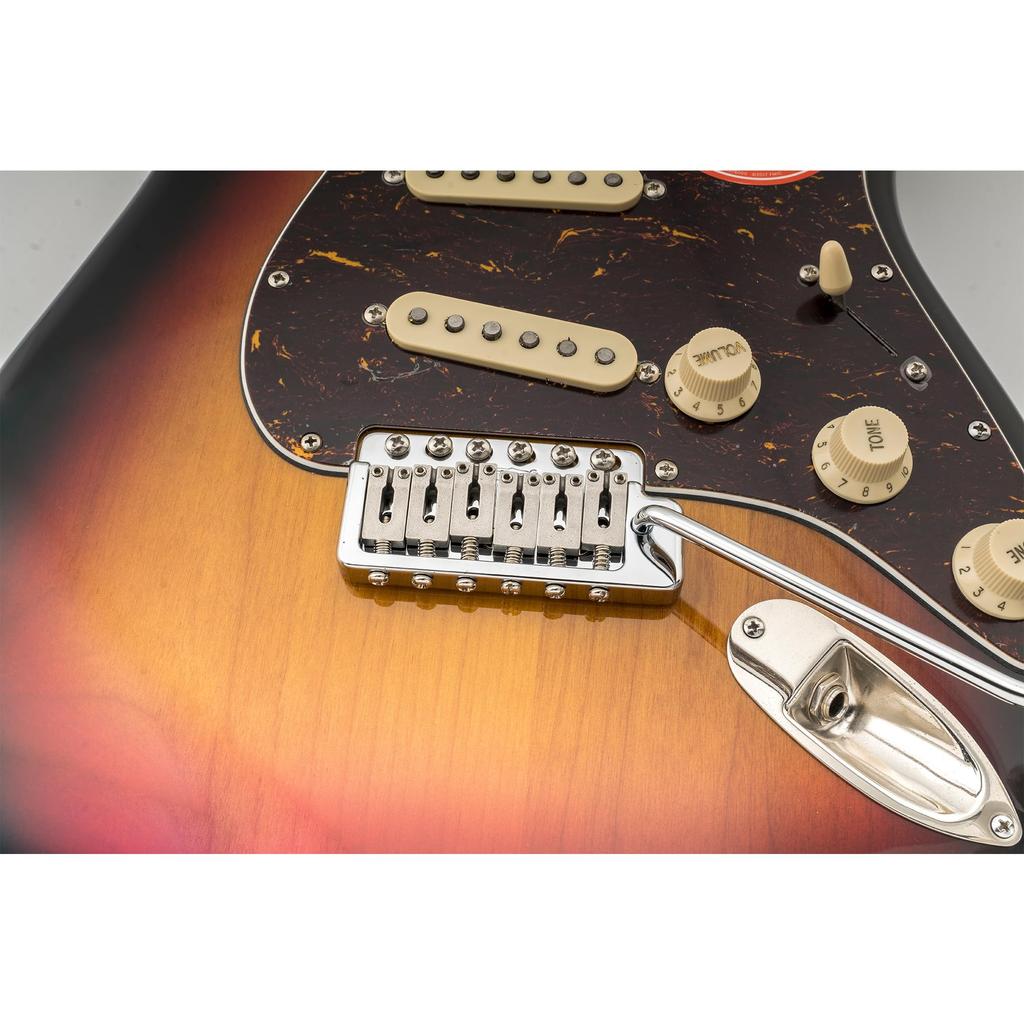 Wilkinson WVP6-SB 10.8mm 5+1 Hole Tremolo Bridge Unit with Stainless Steel Saddles and Full Steel Block for Imported/Japanese Strat Guitars, Chrome